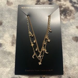 NWT WHBM gorgeous necklace with letter K ,star’s  and moons